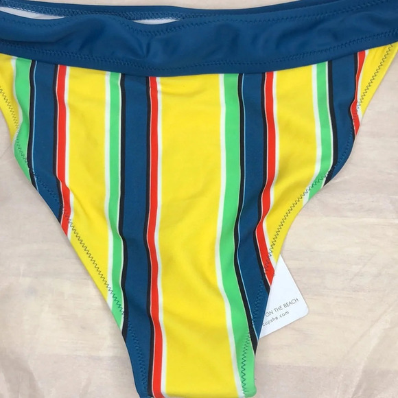 CUPSHE Bikini Bottom Women’s Size Medium Striped New With Tags Swimwear Summer - Picture 8 of 8